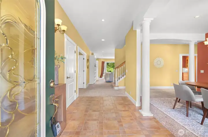 Walking through the front door
