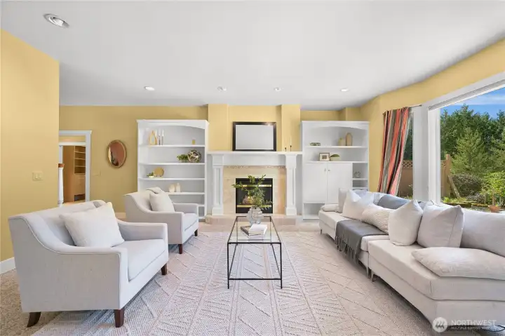 Living room with gas fireplace
