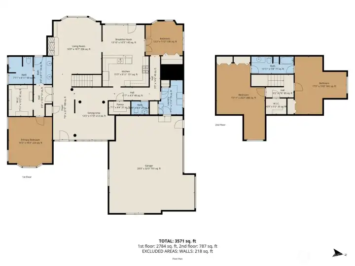 Floor Plan with approximate measurements