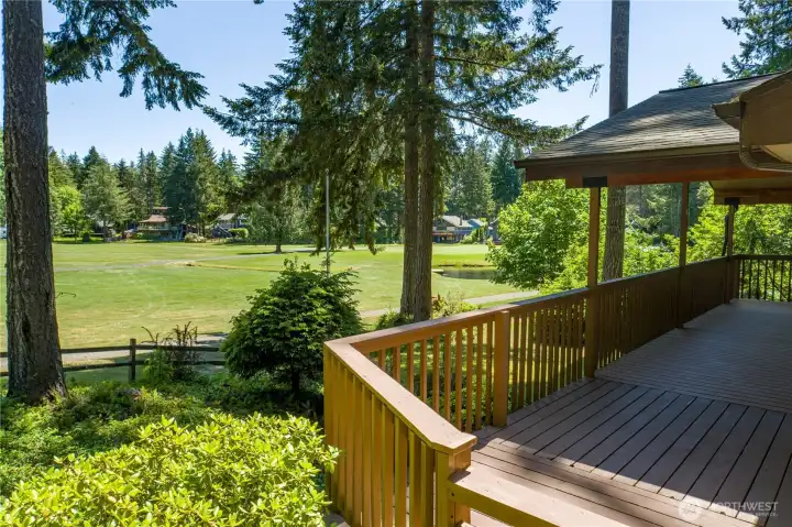 Wrap around deck facing the golf course