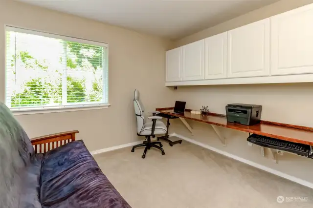 Bedroom with built-in desk