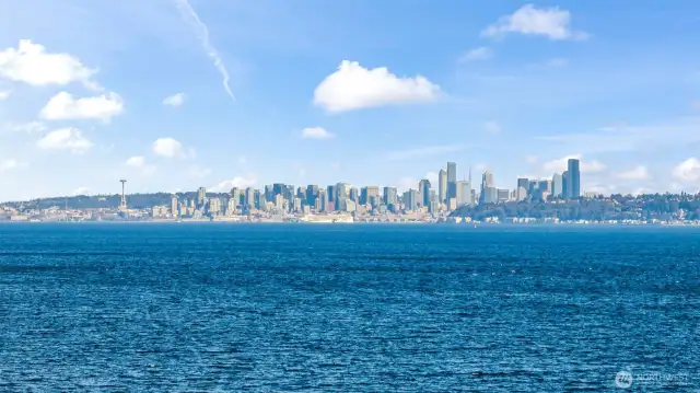 The Seattle skyline is on full display