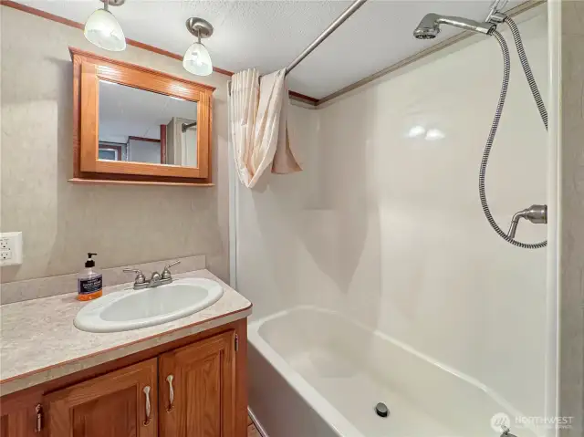 Tub/shower combo.