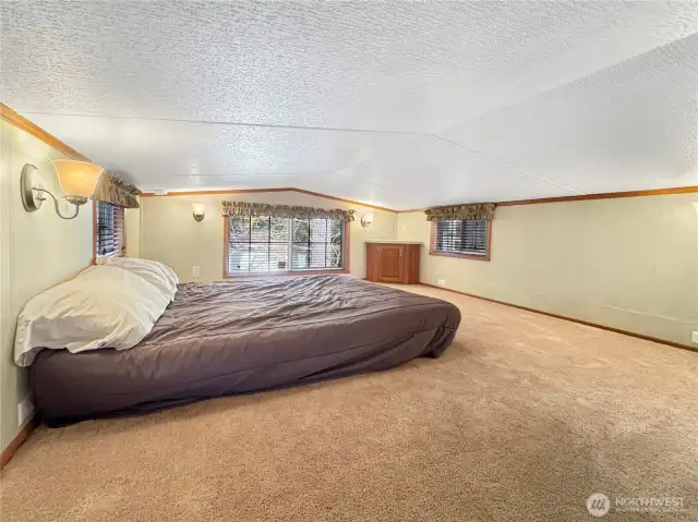 The loft adds an addition 182 sq ft of living space. Great for additional sleeping area, a place to hang out, or for storage.