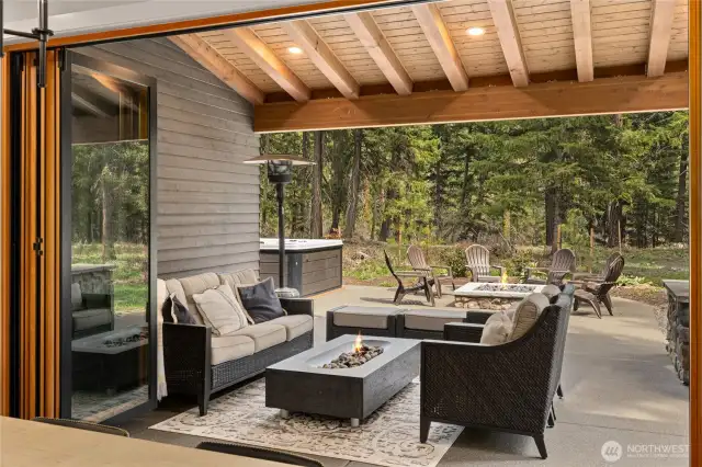 Nano doors open to covered patio