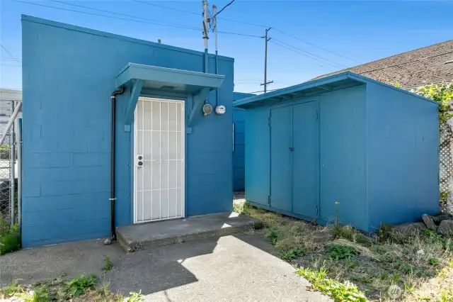 Back Door and Shed