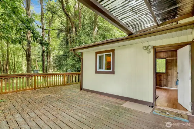 Wrap around deck.