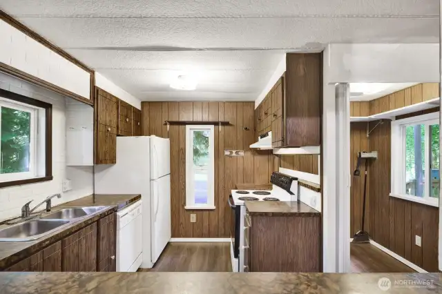 This quaint kitchen gets the job done!