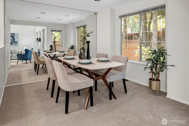 Formal dining room off the kitchen.  Great for entertaining guests.