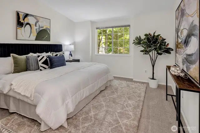 One of two primary bedrooms.  Both with a private bath.  Take you pick.