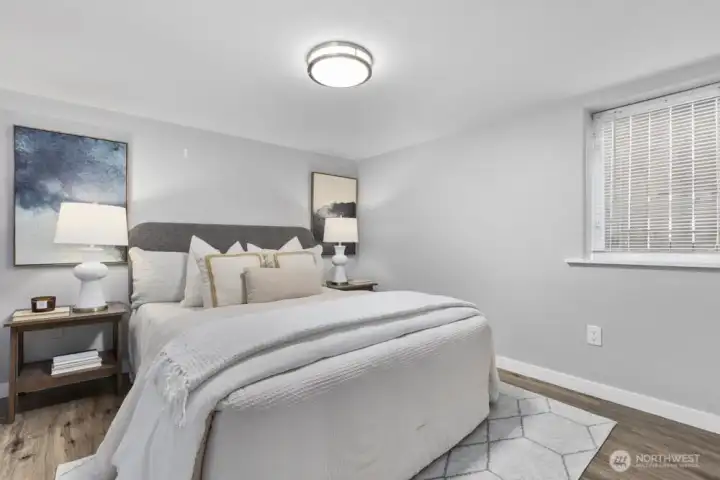 Basement bedroom. Not pictured is additional large room great for storage, media room, workout space, you name it!