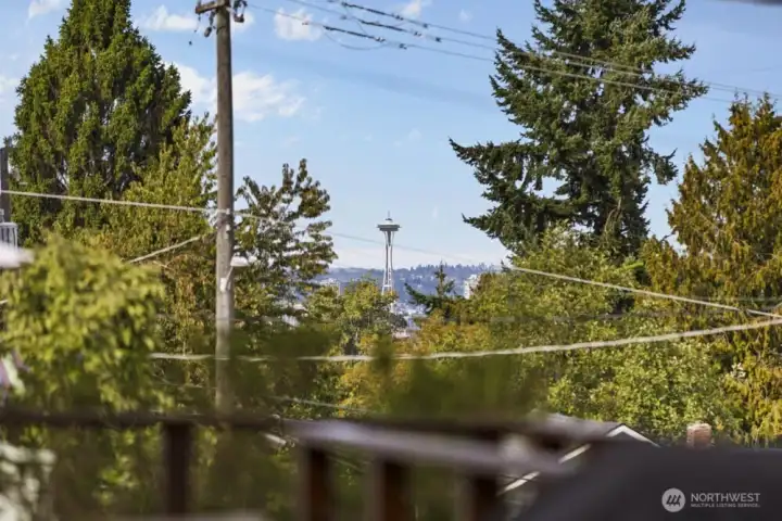Peek-a-boo Space Needle views.