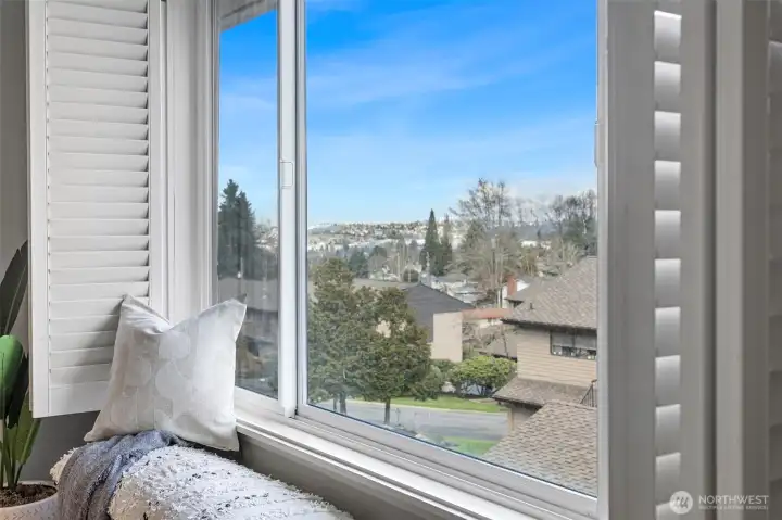 Premium shutters add quality and comfort to the residence. Open them up to kick back, relax and take in the views.