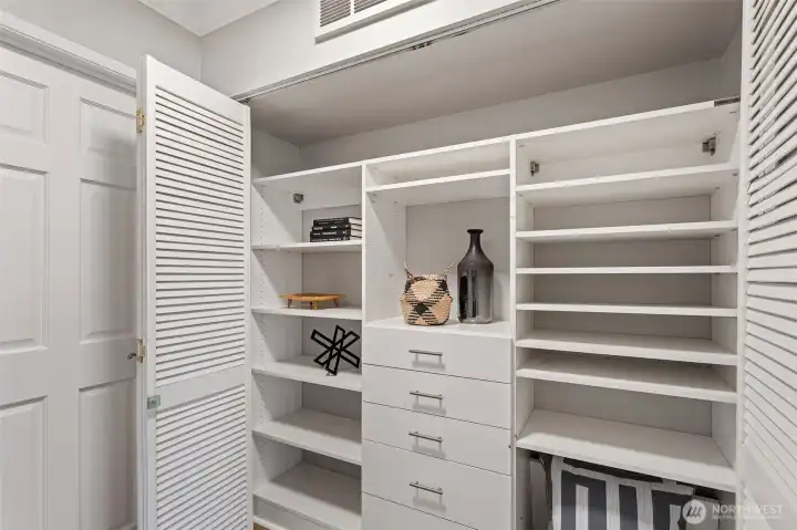 Built in California Closets not only maximize space but add to the value of the home.