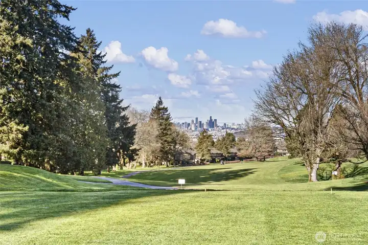 Enjoy the expansive city and mountain views throughout the property. Golf course features 9 fairways and 18 tee boxes. Enjoy playing golf or take lessons from one of the on-staff, PGA golf pros!