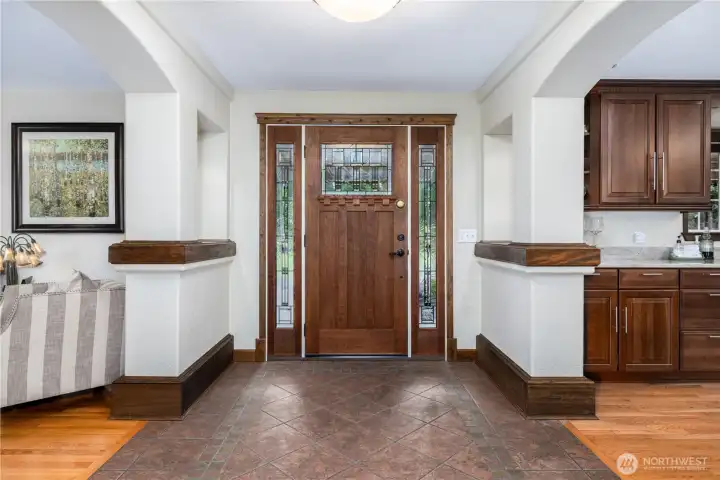 Entry off the covered front deck