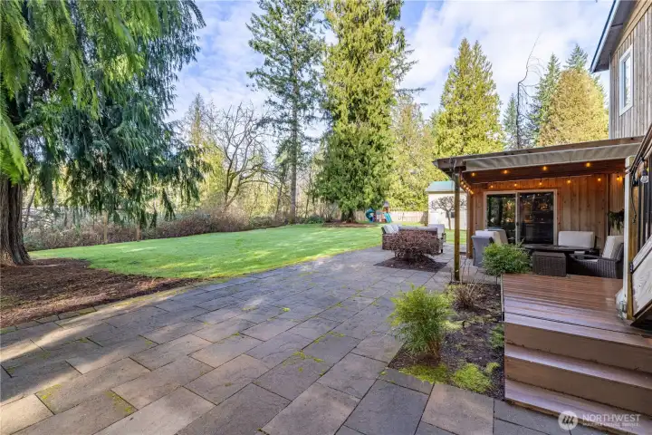Looking back at the covered patio
