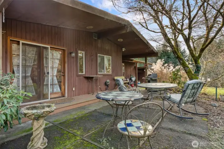 Private back patio area.