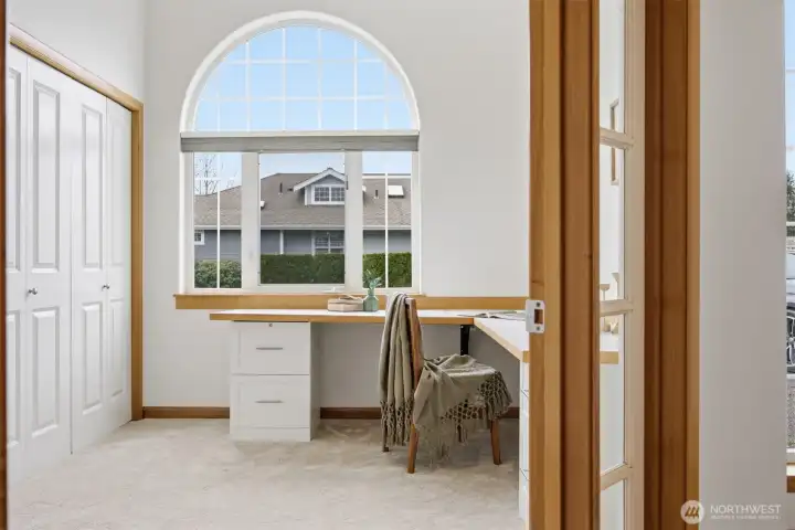 This office could be used as a 3rd bedroom, as there is a large closet.