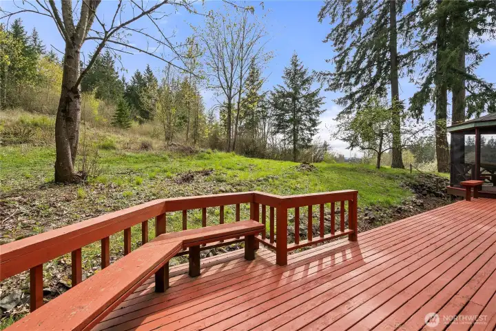 Enjoy the property views.