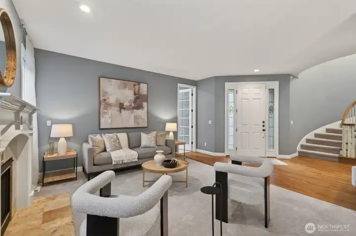 Formal living room designed for effortless entertaining.