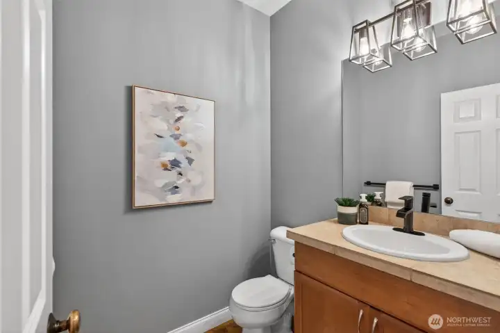 Half bath on the main level.