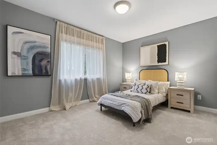 Generously sized secondary bedrooms filled with natural light.