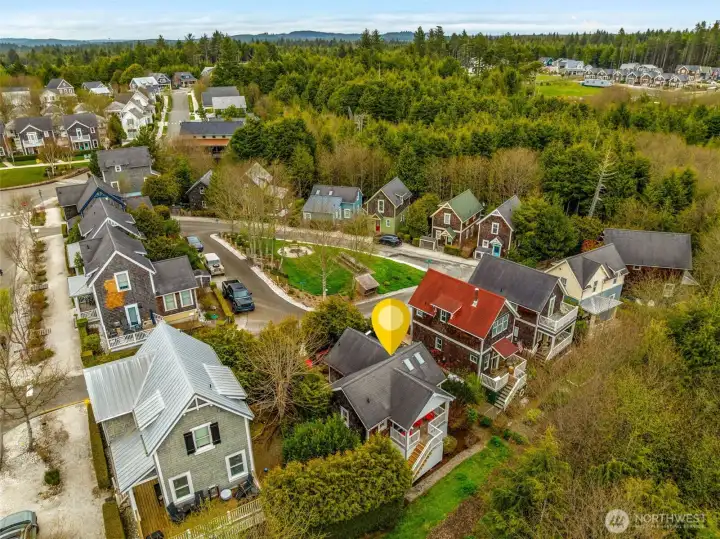 Lily Walk has an amazing group lawn/ gathering space in the center.