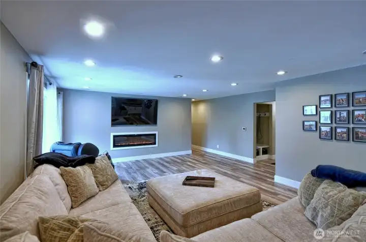Comfortable living room with fireplace