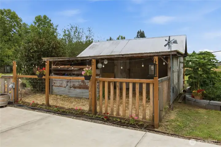 This is currently used for the furry friends, The out building is used for storage This is currently used for the furry friends, The out building is used for storage