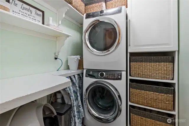 Laundry Room on main floor with lots of storage space