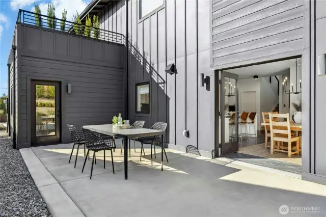 Wonderful flow to the outdoor spaces in this home. Move from the kitchen out to your patio, with ease. Perfect for entertaining.