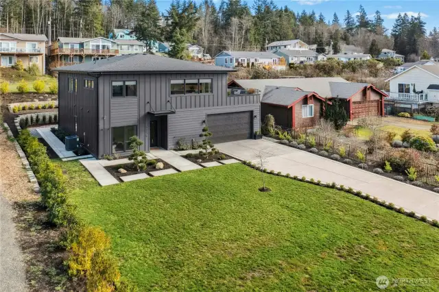 The large, flat .29 acre lot is fully landscaped and has a B-Hyve Smart irrigation system.