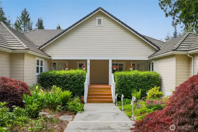 Front Entry. Garage access has no step entry.