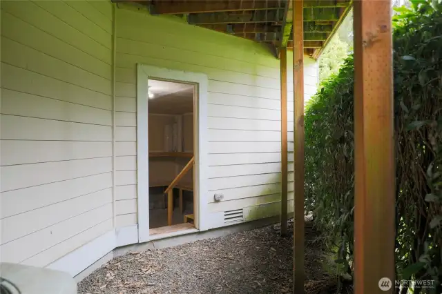 Crawl space door entry
