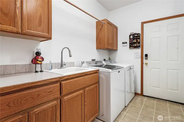 Laundry off garage
