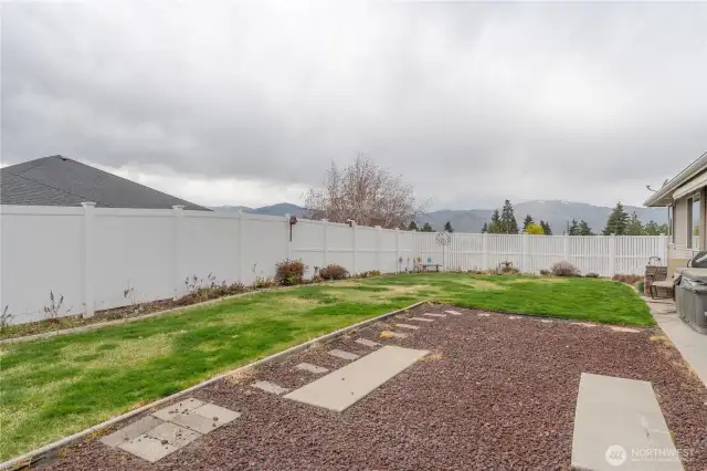 Gated RV parking in backyard