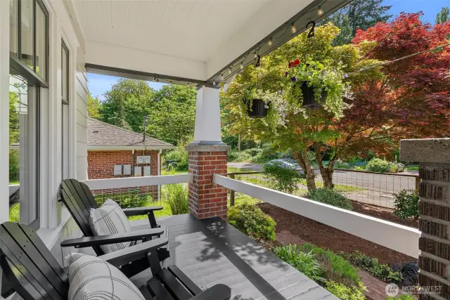 Sit on the covered porch and enjoy the neighborhood!