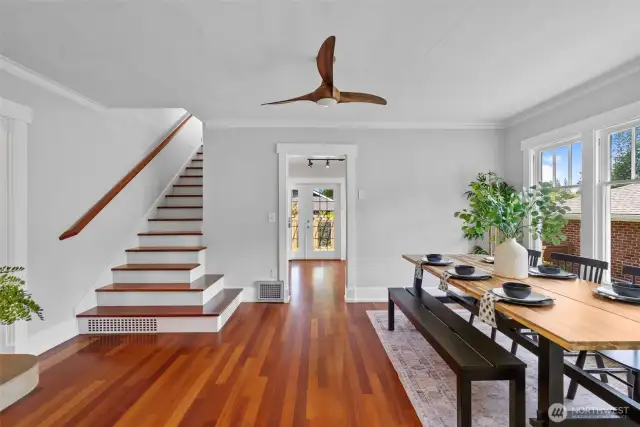 Brazillian Cherry Hardwood floors throughout the main level