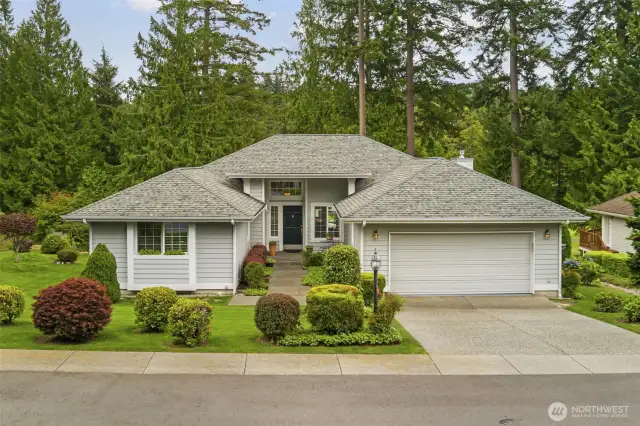 Pretty as a picture!  Home sits between golf course in back and Greenview Village's private park across the street.