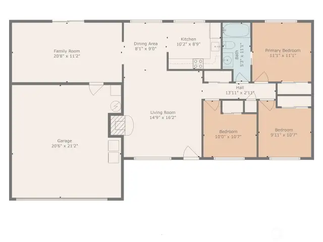 3 remodeled bed rambler with functional floorplan