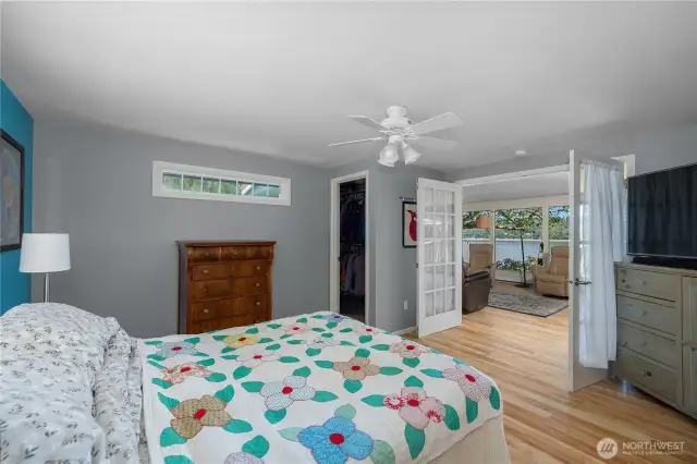Primary bedroom with view