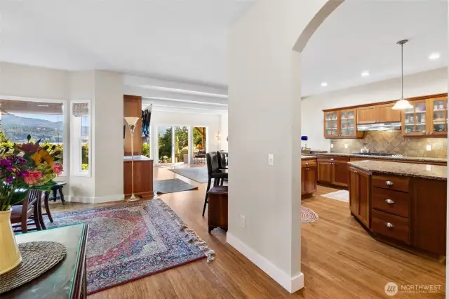 Entryway. Kitchen to right.