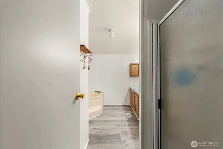 Primary bathroom entryway!