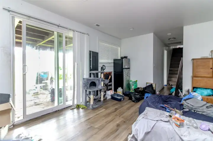 Downstairs living area out to patio