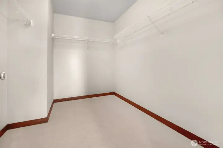 Good size walk-in and inside is your OnQ networking panel.