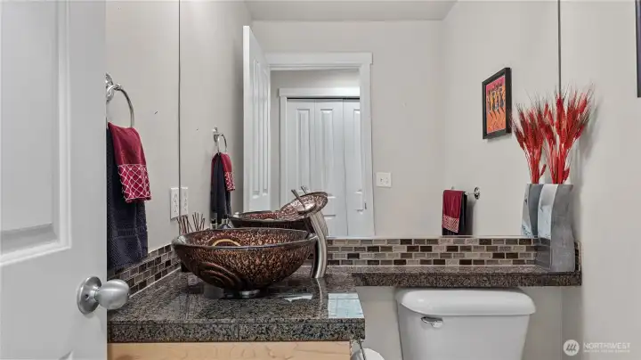 Designer 1/2 Bath on the Main Floor.