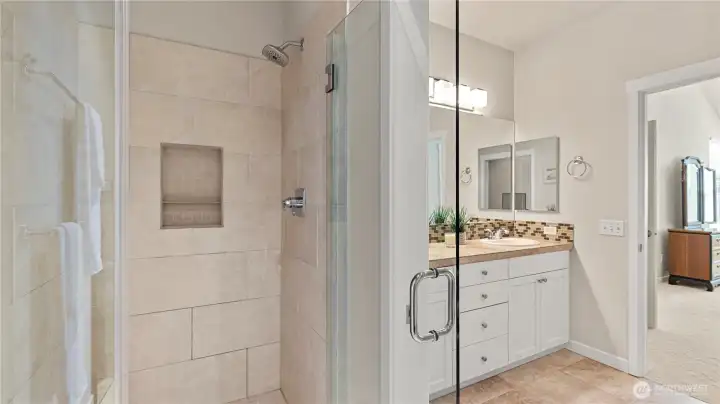 Tastefully Updated Primary Bath.