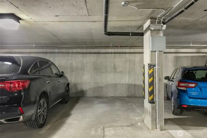 Dedicated garage parking in stall 415(P3).