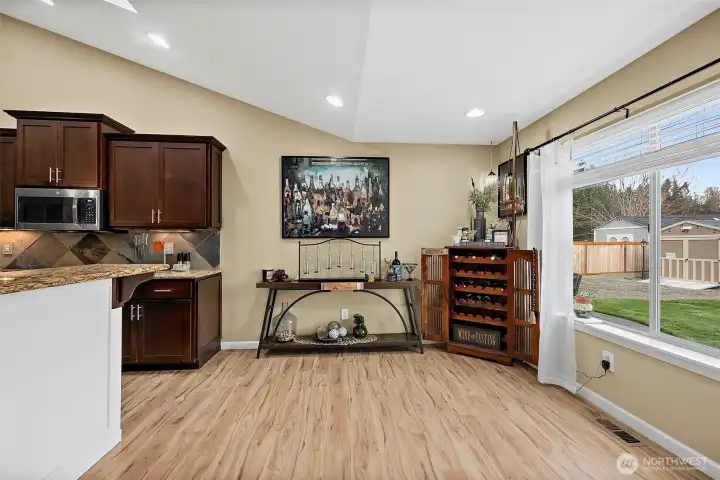 Wine station off kitchen